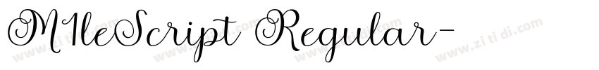 M1leScript Regular字体转换 M1leScript Regular字体转换